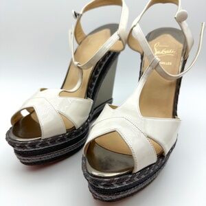 Christian Louboutin Cataclou wedge heel espadrilles size 41